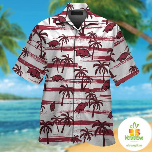 Arkansas Razorbacks Hawaiian Shirt Tropical Coconut Aloha Shirts