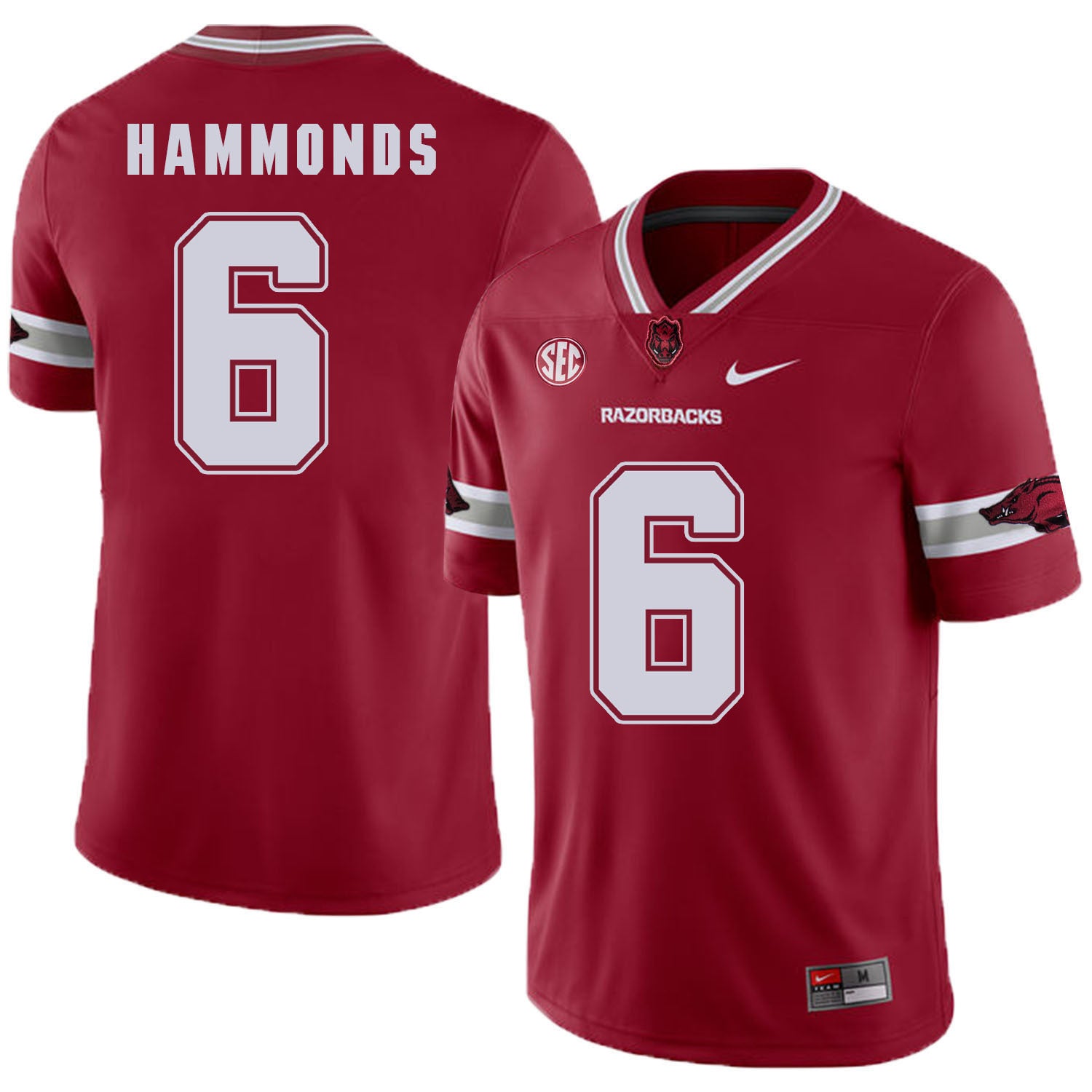 Arkansas Razorbacks Hammonds 6 Red