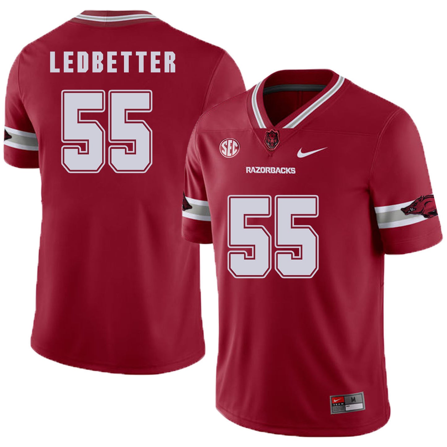 Arkansas Razorbacks Ledbetter 55 Red
