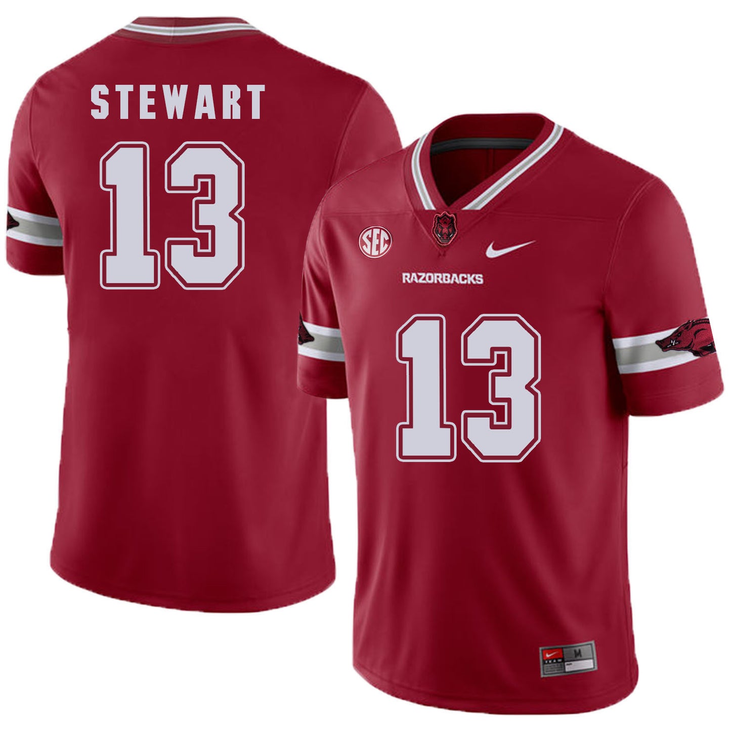Arkansas Razorbacks Stewart 13 Red