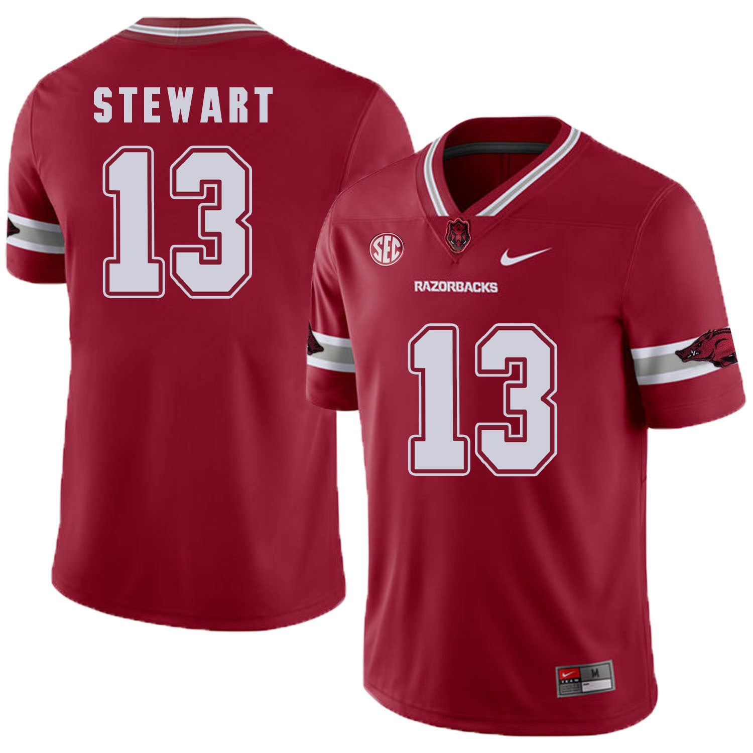 Arkansas Razorbacks Stewart 13 Red
