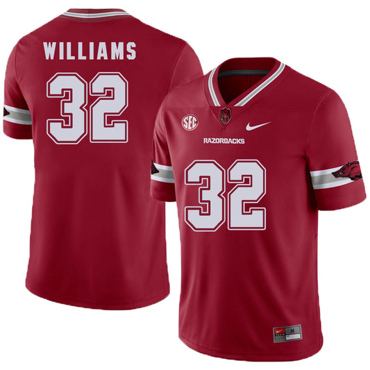Arkansas Razorbacks Williams 32 Red