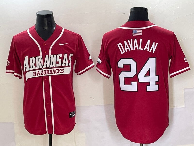 Arkansas Razorbacks #24 ncaa Collaboration Style 2