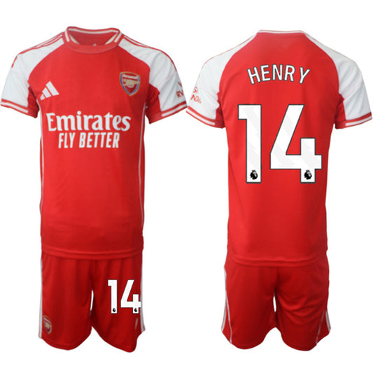 Arsenal F.C #14 Reiss Nelson Red 2025 Home Soccer Jersey Suit