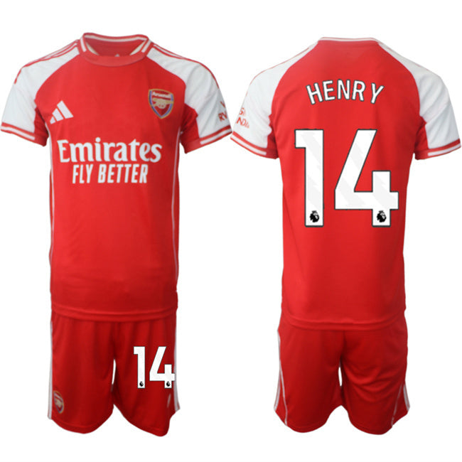 Arsenal F.C #14 Thierry Henry Red 2025 Home Soccer Jersey Suit