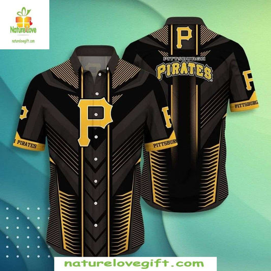 MLB Hawaiian Shirt Art Deco Pirates Pittsburgh Stylish Baseball Apparel