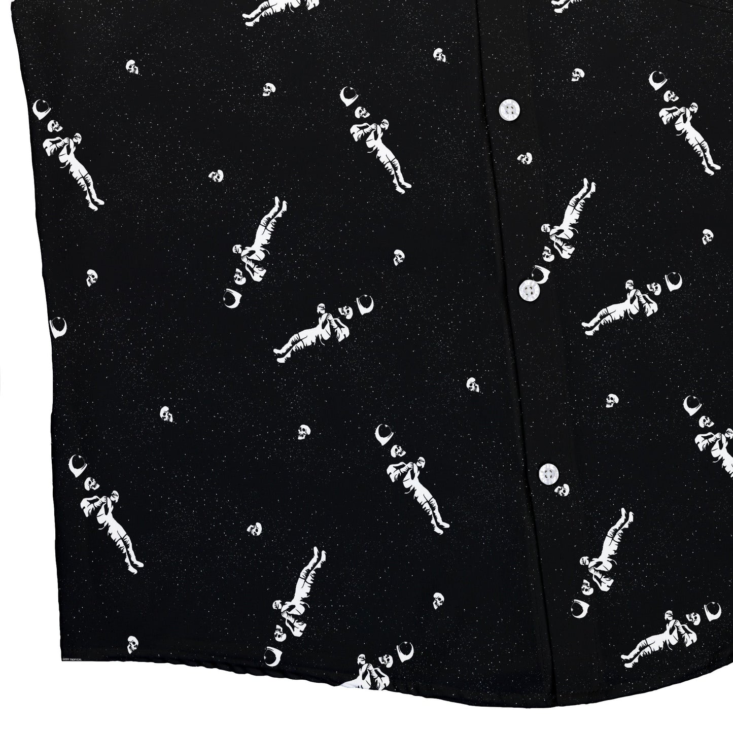 Astronaut Skeleton Button Up Shirt