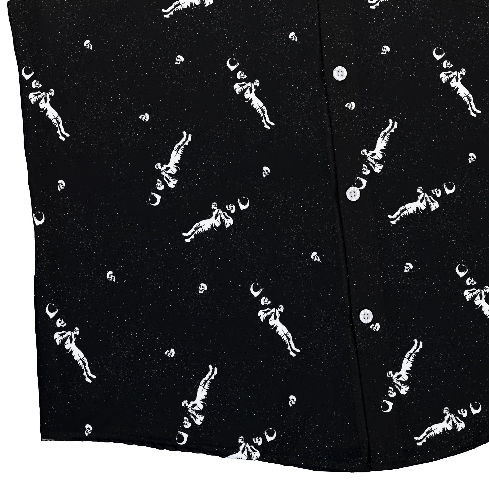 Astronaut Skeleton Button Up Shirt