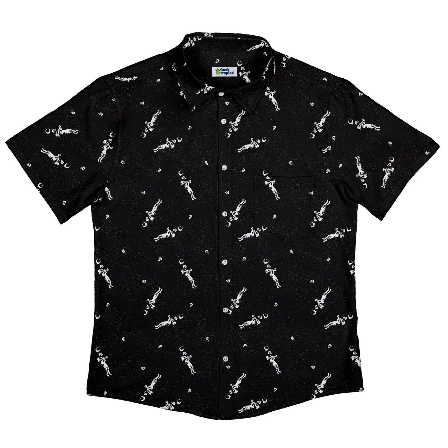 Astronaut Skeleton Button Up Shirt