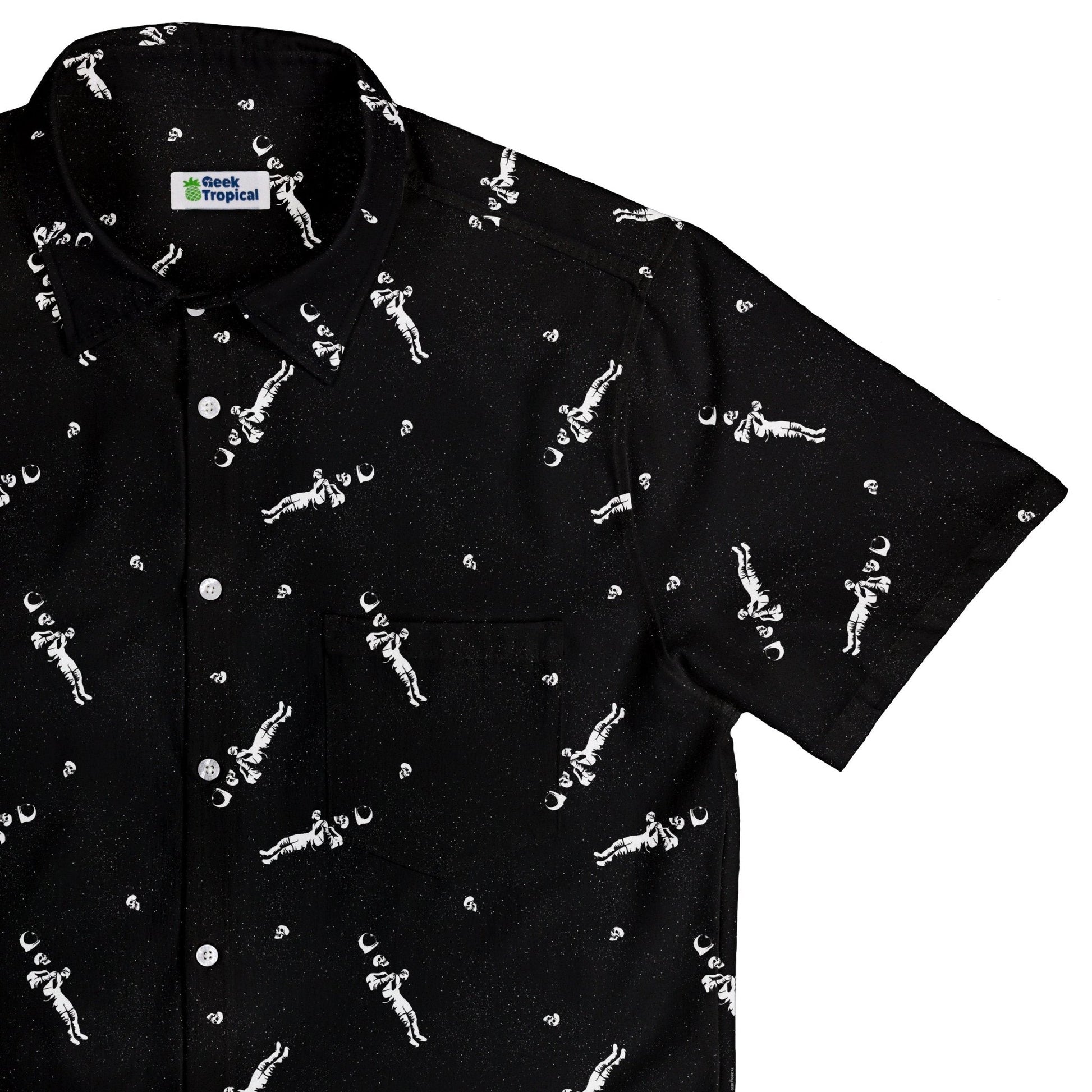 Astronaut Skeleton Button Up Shirt