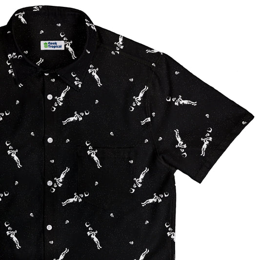 Astronaut Skeleton Button Up Shirt