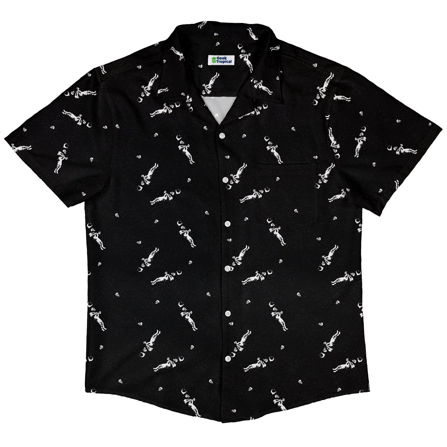 Astronaut Skeleton Button Up Shirt