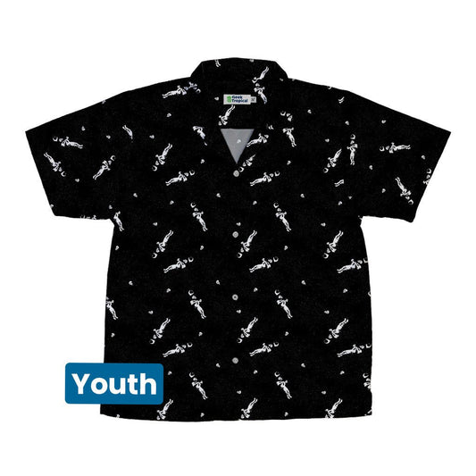 Astronaut Skeleton Youth Hawaiian Shirt