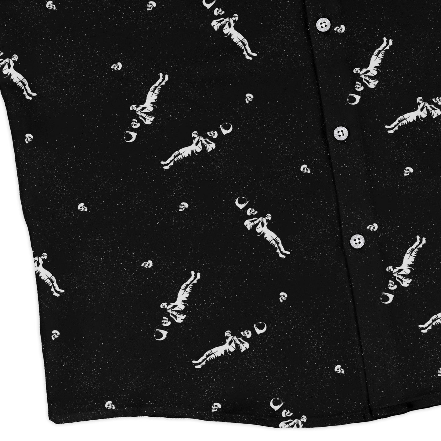 Astronaut Skeleton Long Sleeve Button Up Shirt