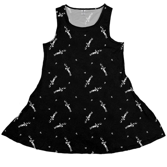 Astronaut Skeleton Sleeveless Dress