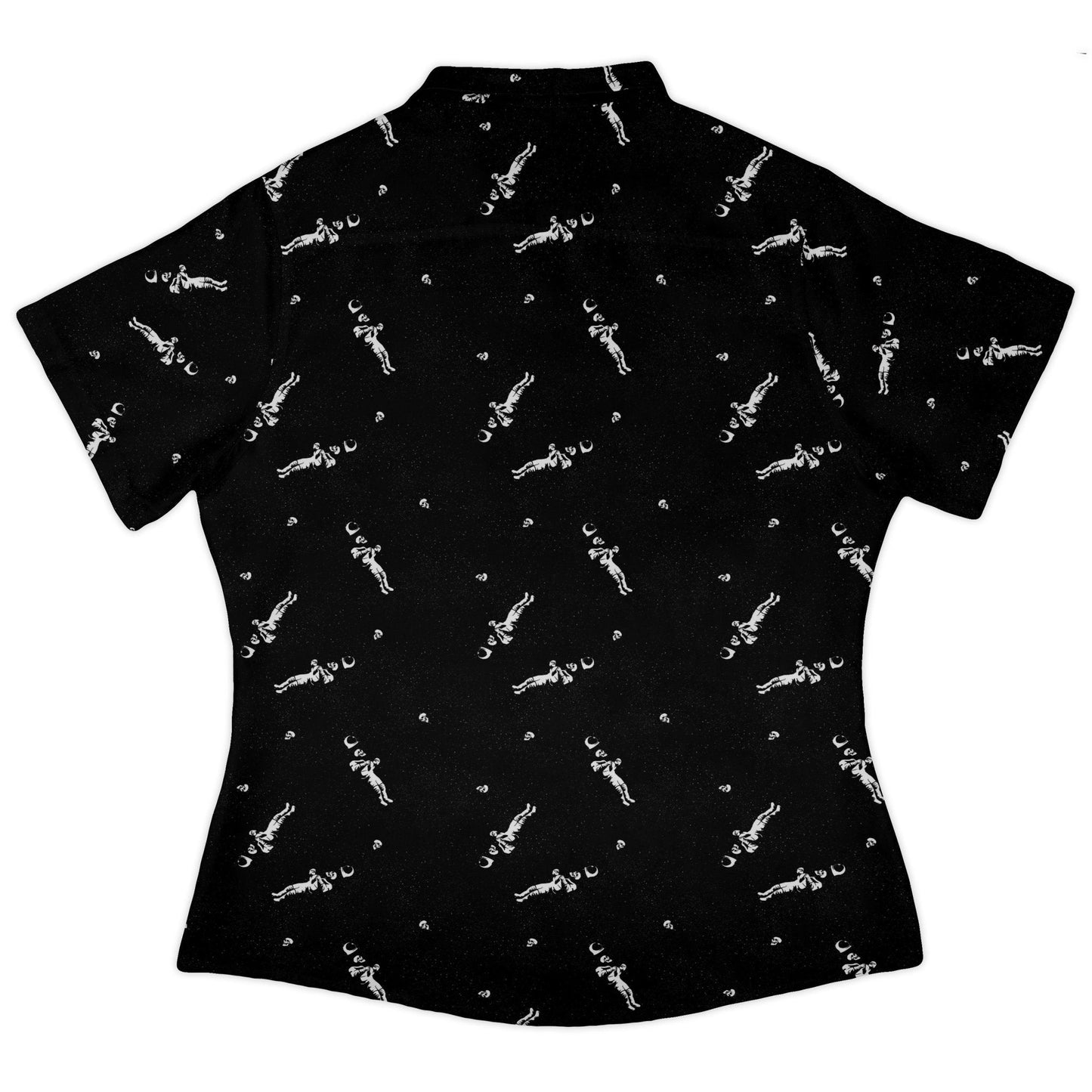 Astronaut Skeleton Curvy Button Up Shirt