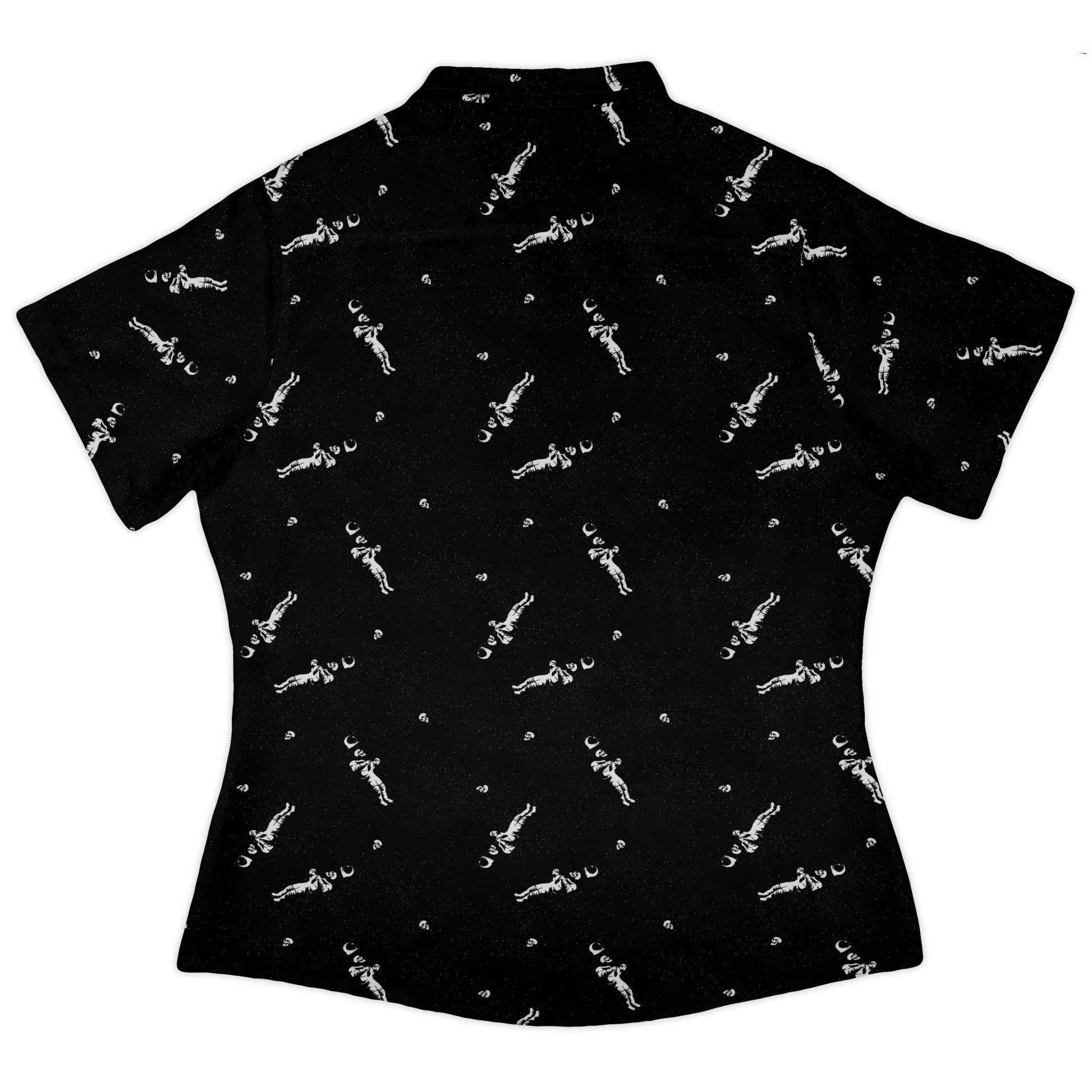 Astronaut Skeleton Curvy Button Up Shirt