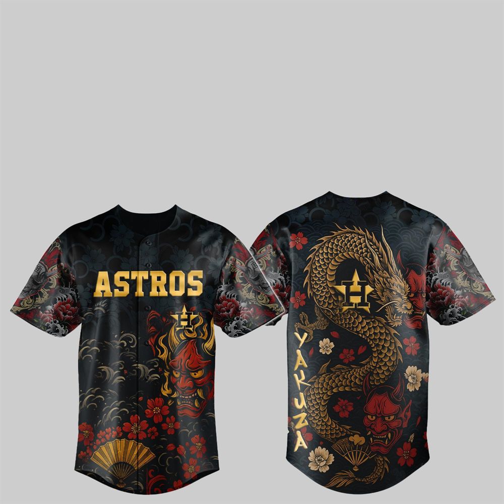 Astros Yakuza Dragon Oni Jersey 2025 - Grishko.com