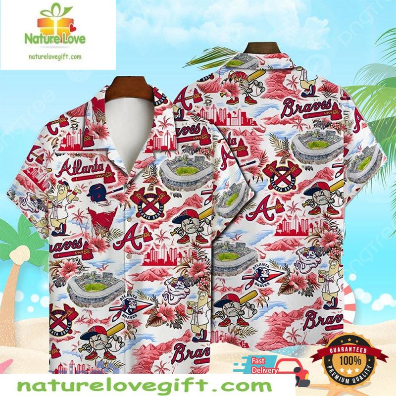 Atlanta Braves Hawaiian Shirt Baseball Fan Gear MLB Lover Gift