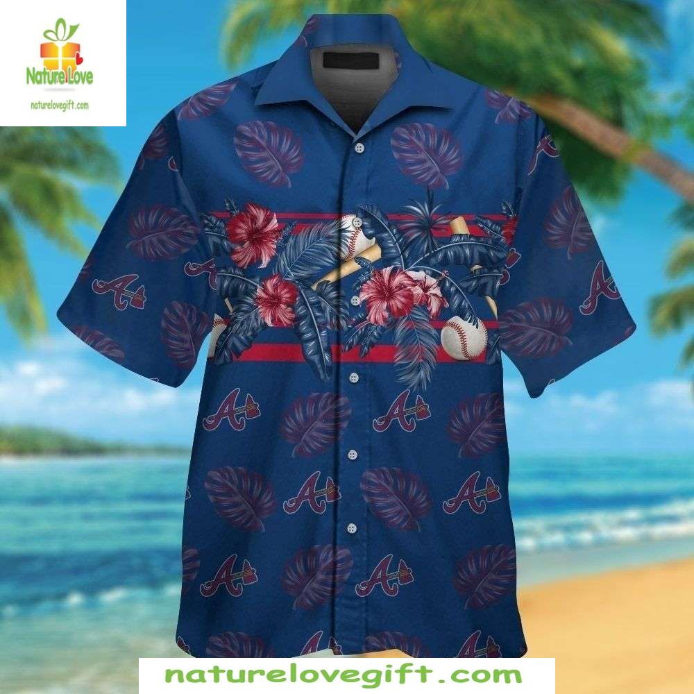 Atlanta Braves Hawaiian Shirt Oceanic Blue MLB Baseball Apparel