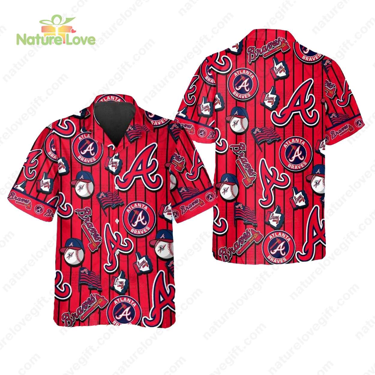 Atlanta Braves Logo Summer Hawaiian Shirt MLB Gift for Braves Fans