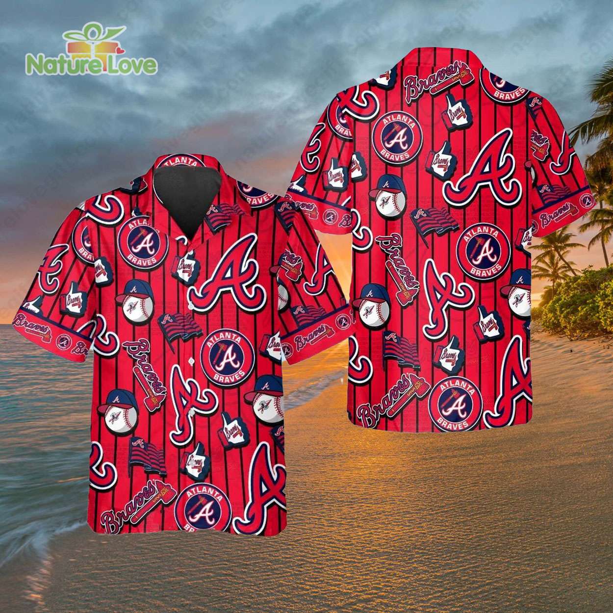 Atlanta Braves Logo Summer Hawaiian Shirt MLB Gift for Braves Fans