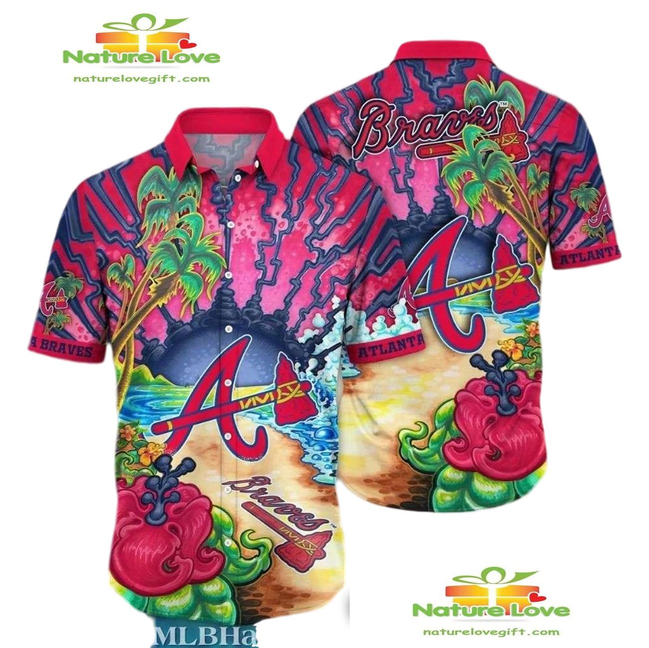 Atlanta Braves Hawaiian Shirt Tidal Rush Oceanic Adventure Aloha Shirt