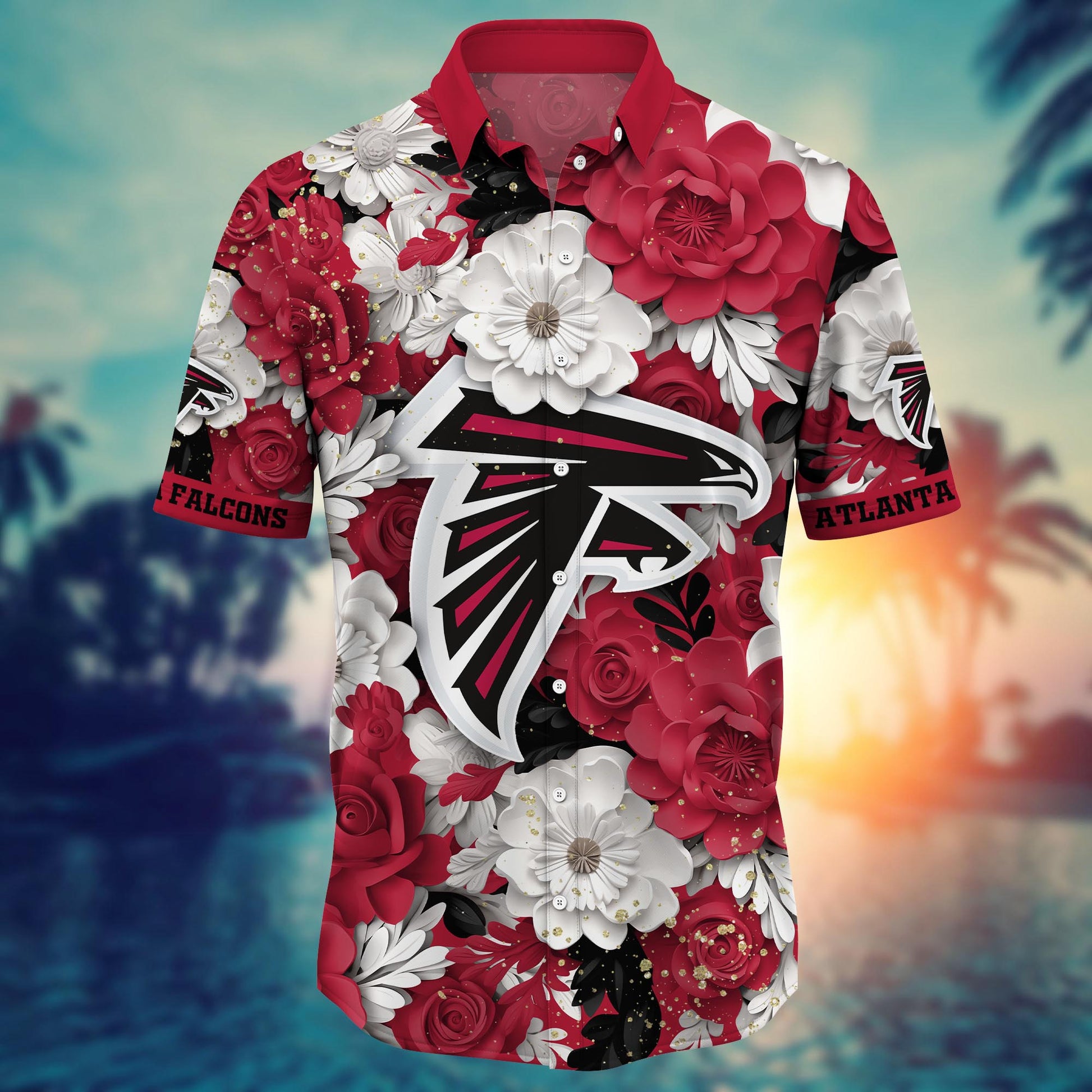Atlanta Falcons Hawaiian Shirt Floral Design 539751