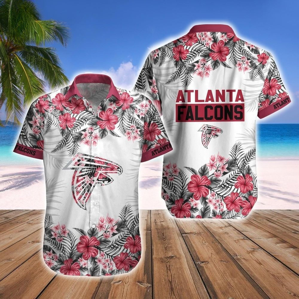 Atlanta Falcons Hawaiian Shirt Floral Vibes Design 557628