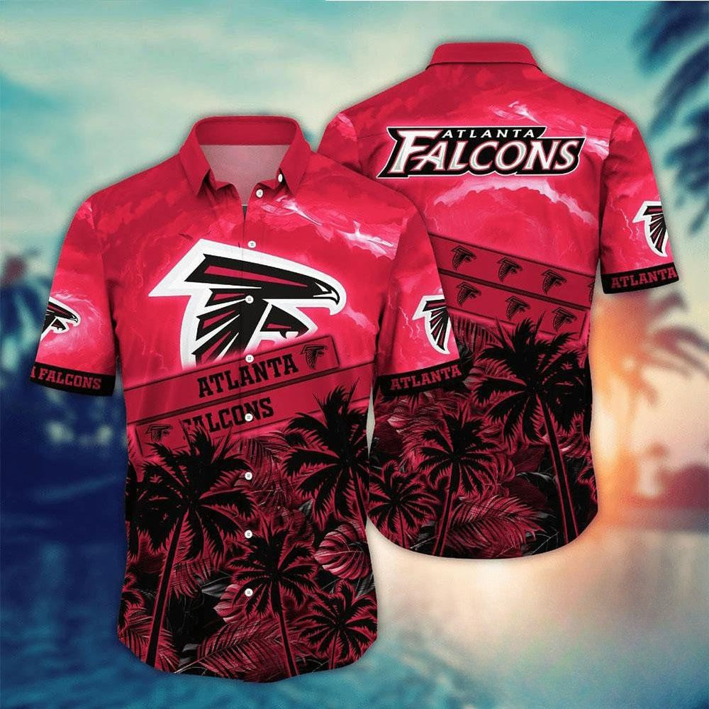 Atlanta Falcons Hawaiian Shirt Sunset Palms Design 355251