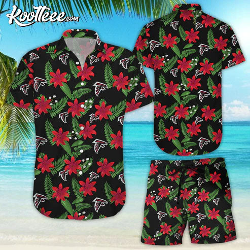 Atlanta Falcons Tropical Flower Hawaiian Shirt And Shorts