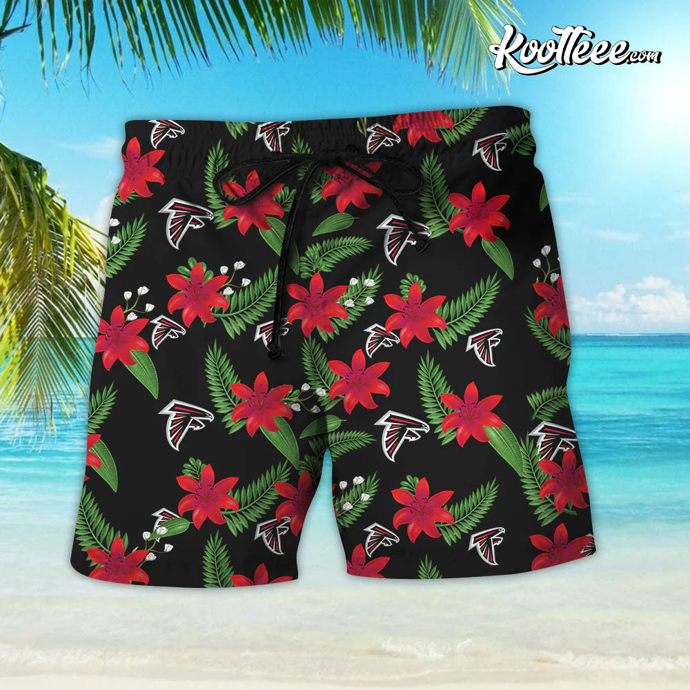 Atlanta Falcons Tropical Flower Hawaiian Shirt And Shorts