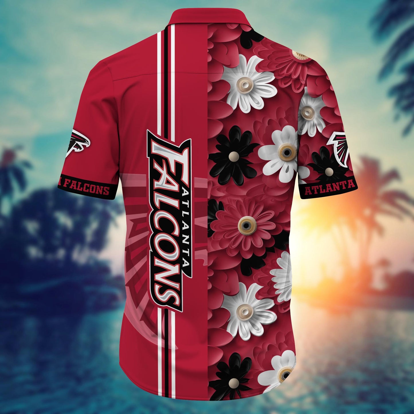Atlanta Falcons Hawaiian Shirt Tropical Vibes Design by