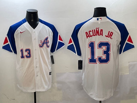 Atlanta Braves #13 Ronald Acuna Jr. Warriors City Adult Style 2