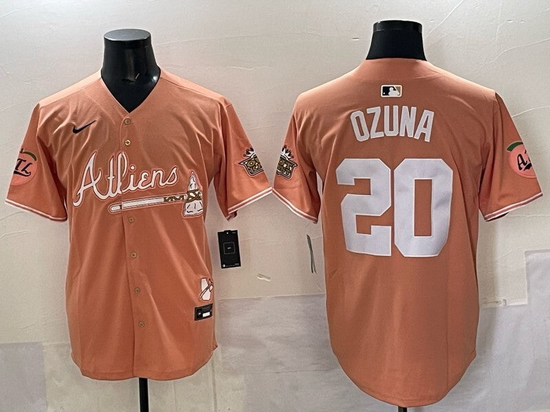 Atlanta Braves #20 Marcell Ozuna Warriors Collaboration