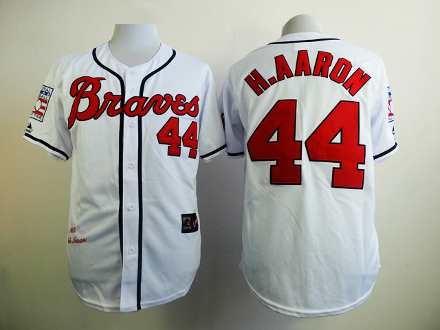 Atlanta Braves #44 Warriors 44 White 1963 White New Retro With Logo