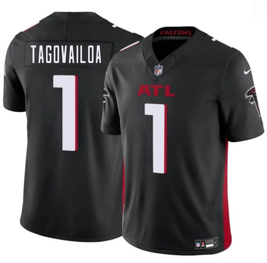Atlanta Falcons #1 Tua Tagovailoa Black 2026 F.U.S.E. Vapor Untouchable Limited