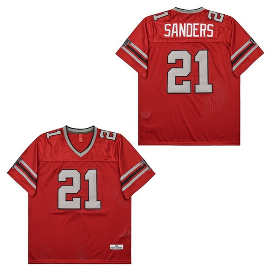 Atlanta Falcons #21 Deion Sanders Falcons 21 Red 1989 Retro