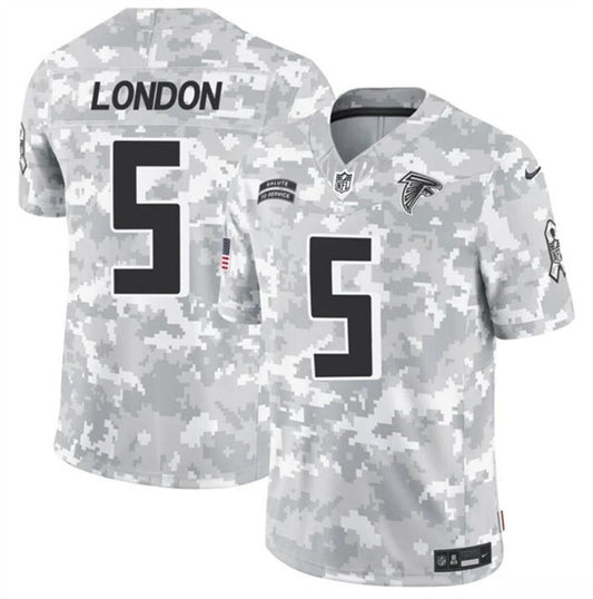 Atlanta Falcons #5 Drake London 2024 F.U.S.E. Arctic Camo Salute to