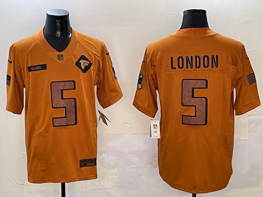 Atlanta Falcons #5 Drake London 23 Salute Style 2