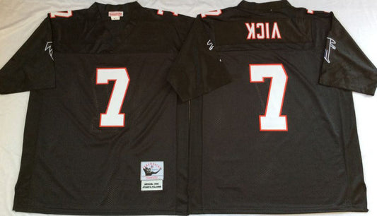 Atlanta Falcons #7 Michael Vick Black Throwback
