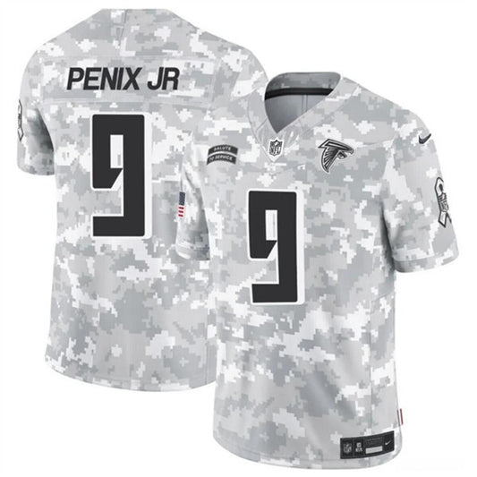 Atlanta Falcons #9 Michael Penix Jr. 2024 F.U.S.E. Arctic Camo Salute