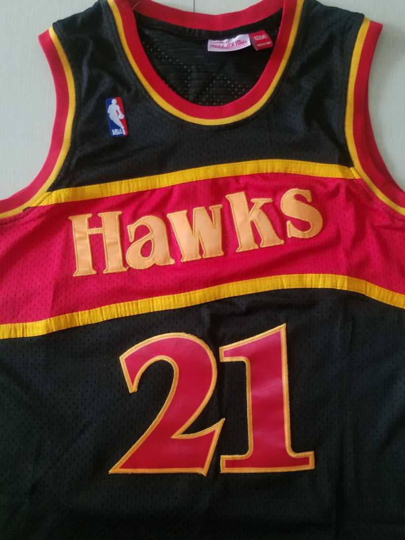 Atlanta Hawks #21 Dominique Wilkins Hawks 21 Black s-xxl Style 4