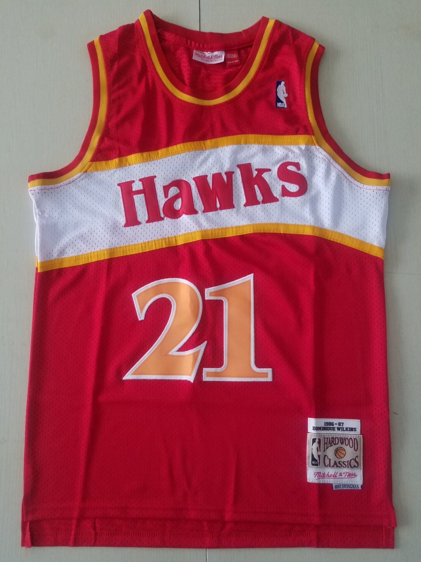 Atlanta Hawks #21 Dominique Wilkins Hawks 21 Red S-XXL Style 2