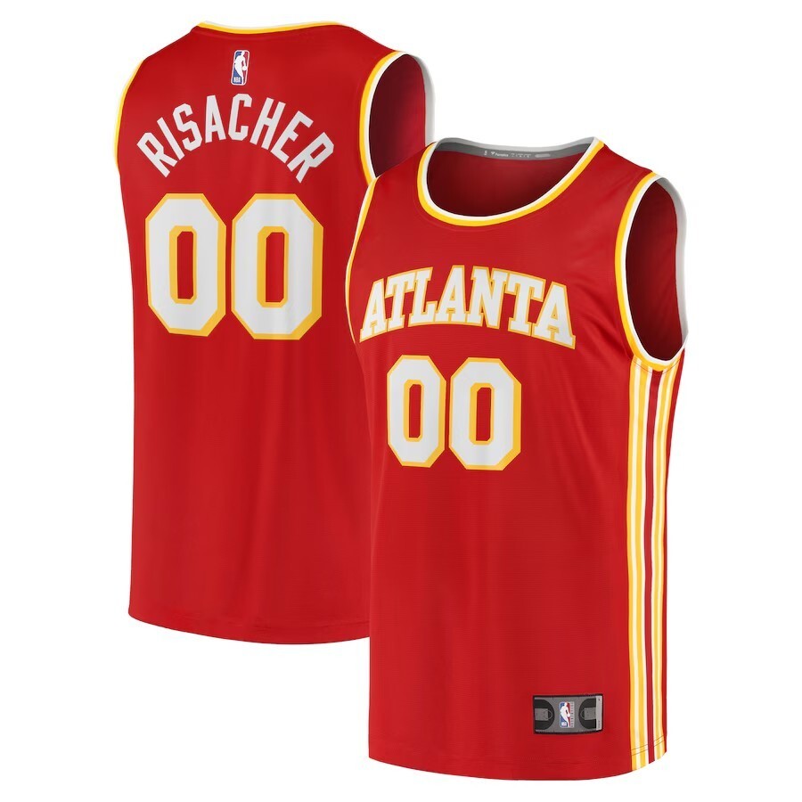 Atlanta Hawks #24 Zaccharie Risacher 2024 NBA Draft Fast Break Player Jersey - Icon Edition - Red