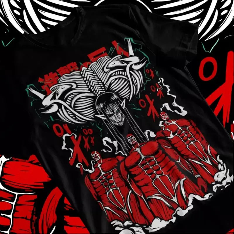 Attack on Titan Eren Rumbling Shingeki No Kyojin Anime Tshirt T-Shirt Soft Tee Hoodie, Sweatshirt | InkThreadWorks.com