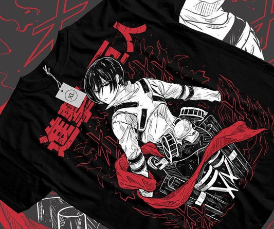 Attack on Titan T-Shirt S-4XL Mikasa Shingeki No Kyojin Anime Horror shirt Tshirt S-4XL Hoodie, Sweatshirt