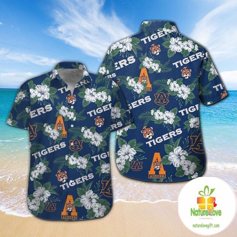 Auburn Tigers Hawaiian Shirt Short Sleeve Button Up Aloha Shirts