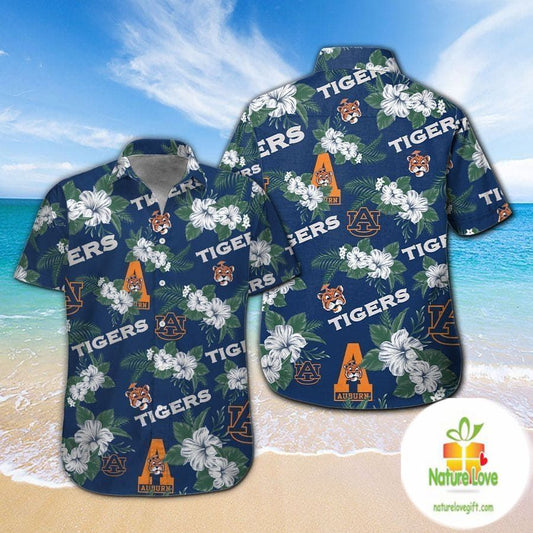 Auburn Tigers Hawaiian Shirt Short Sleeve Button Up Aloha Shirts