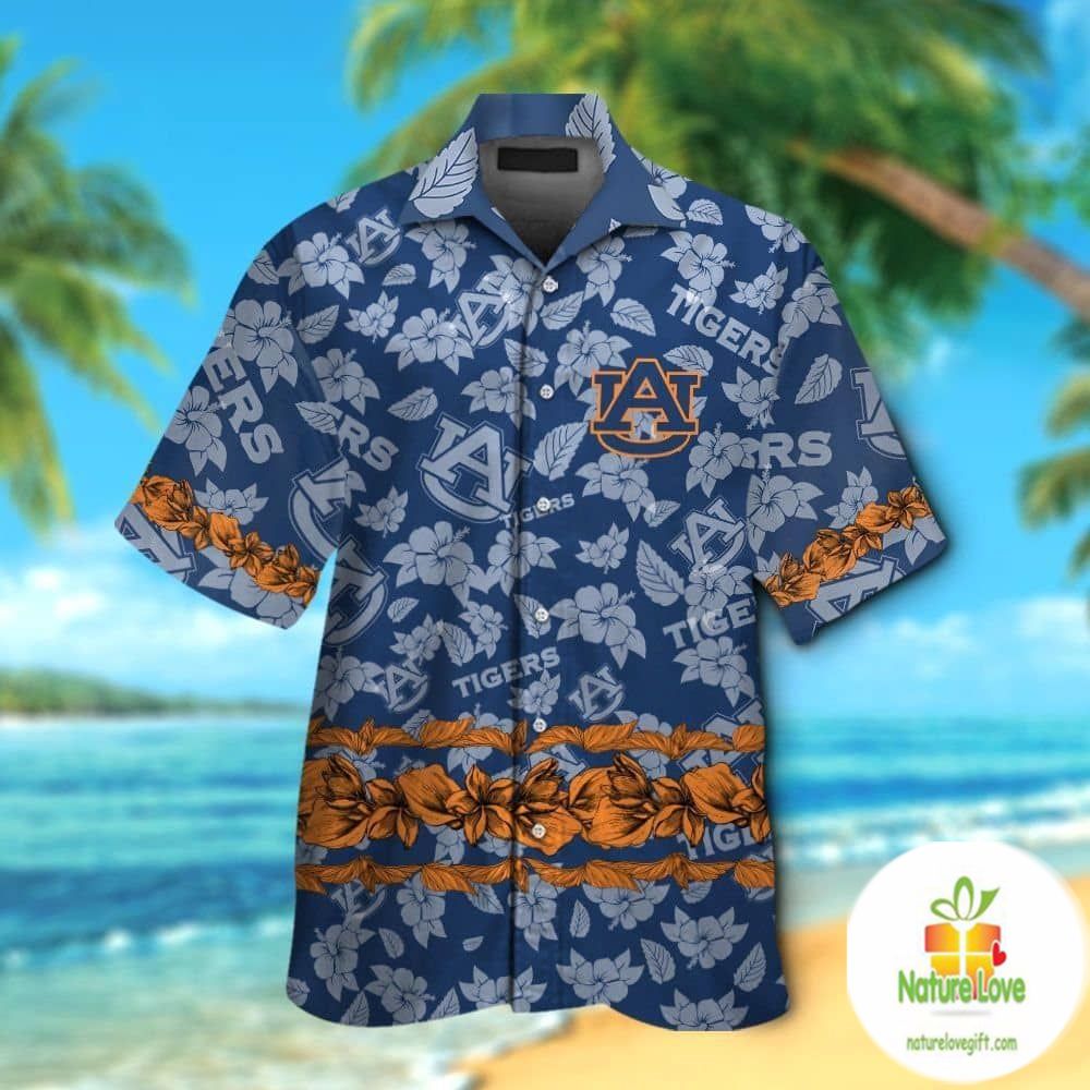 Auburn Tigers Hawaiian Shirt Aloha Button Up Short Sleeve HWS